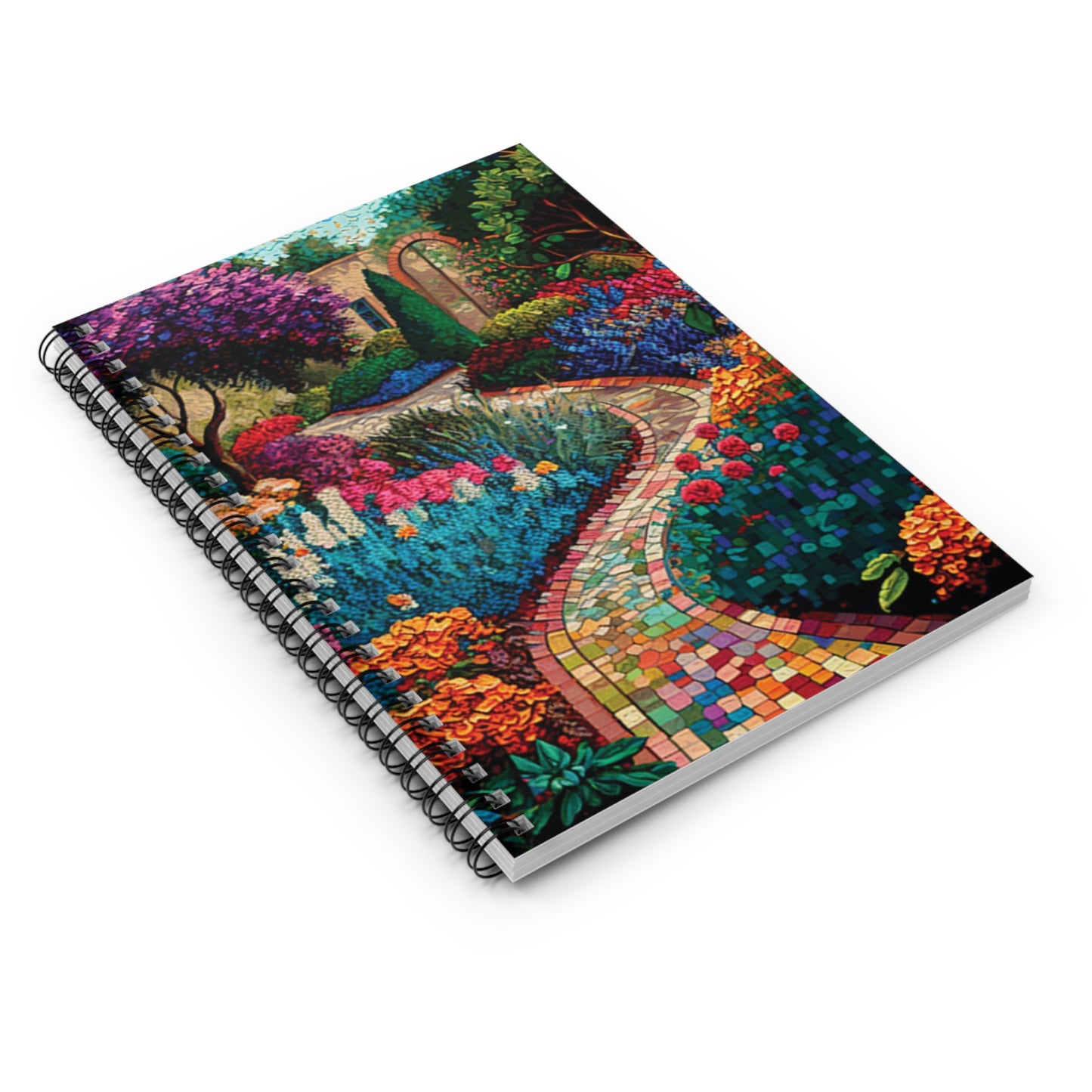 Spiral notebook - Mosaic Garden Inspired