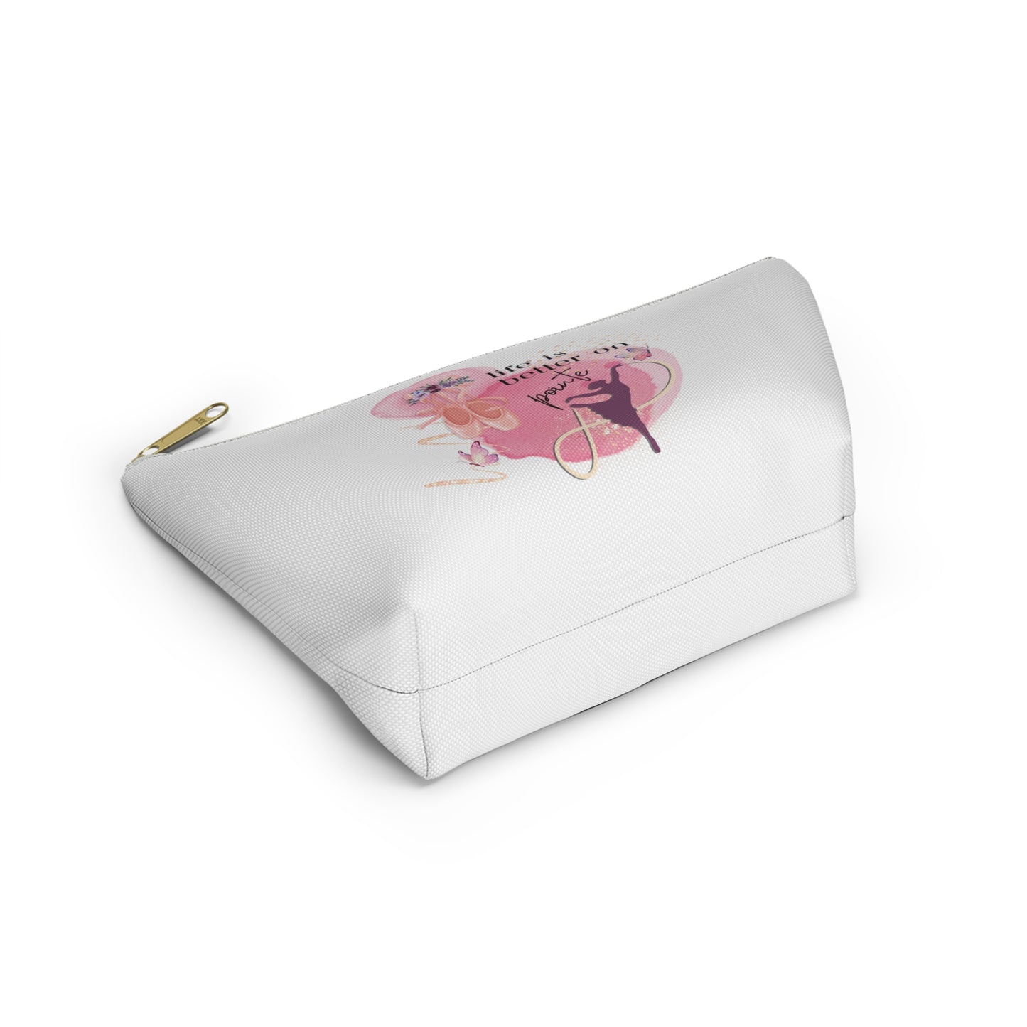 Cosmetic Accessory Bag - Life is Better on Pointe - Ballerina Dance Bag