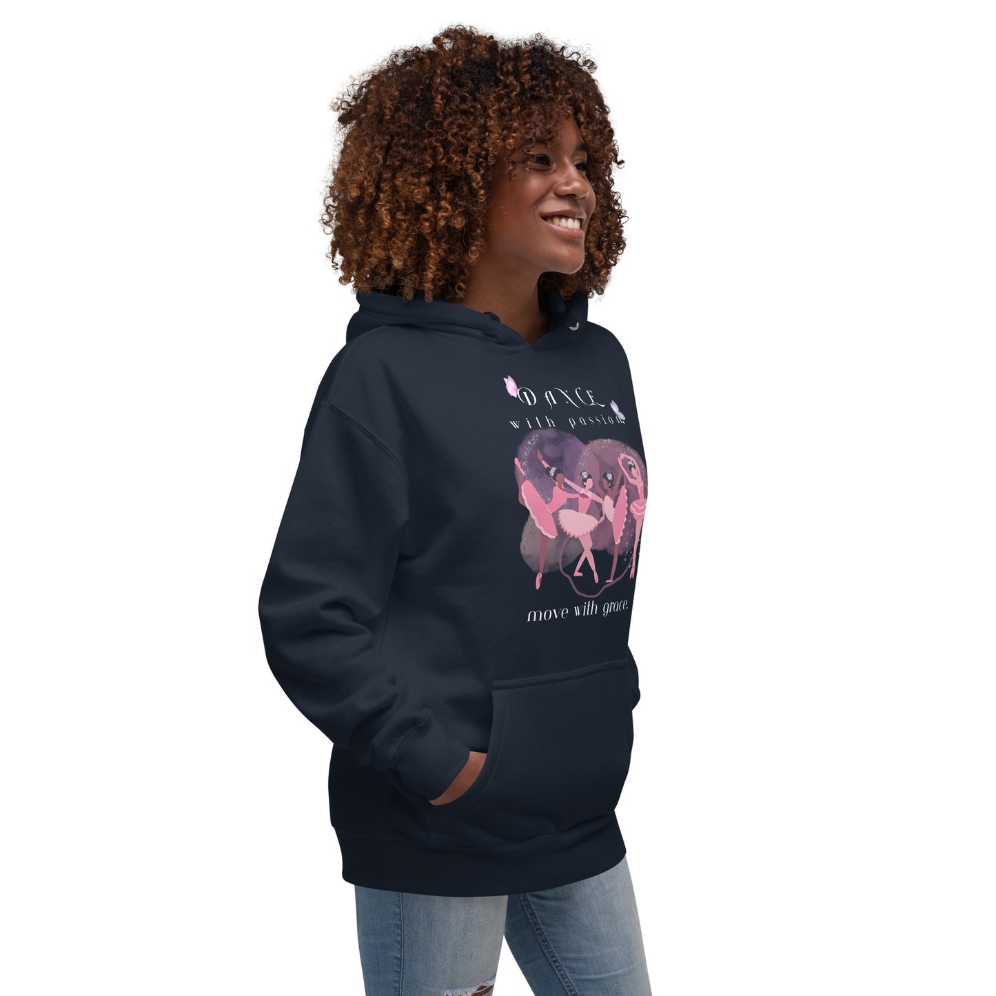 *Stay Cozy and Elegant with the "Dance with Passion, Move with Grace" Hoodie – A Perfect Fit for Dancers