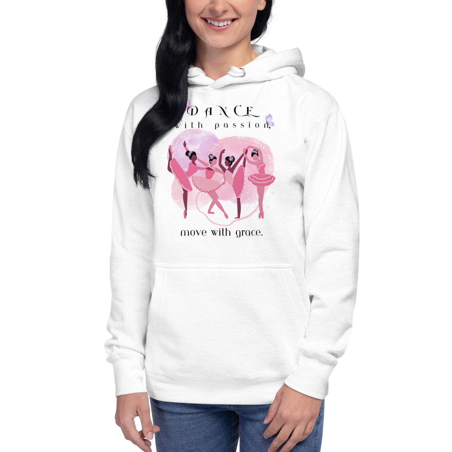 "Dance with Passion, Move with Grace" Hoodie | Cozy and Stylish Dance Apparel