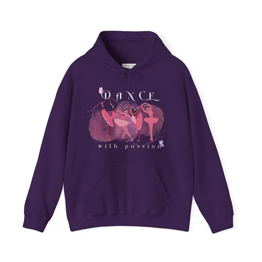 Hooded Sweatshirt (Unisex Heavy Blend™) Dance with Passion - Purple