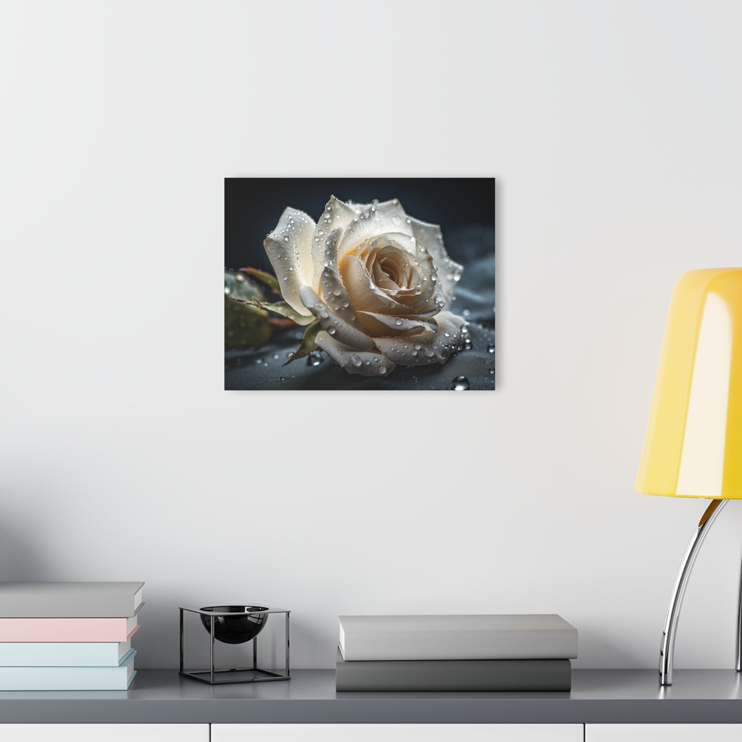 Acrylic Prints - Single White Rose