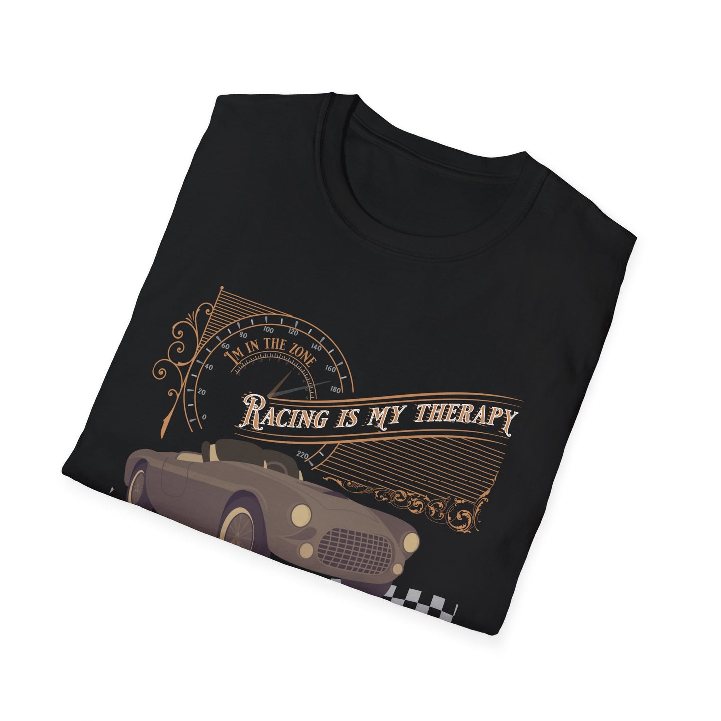Unisex Softstyle T-Shirt - Racing is my therapy