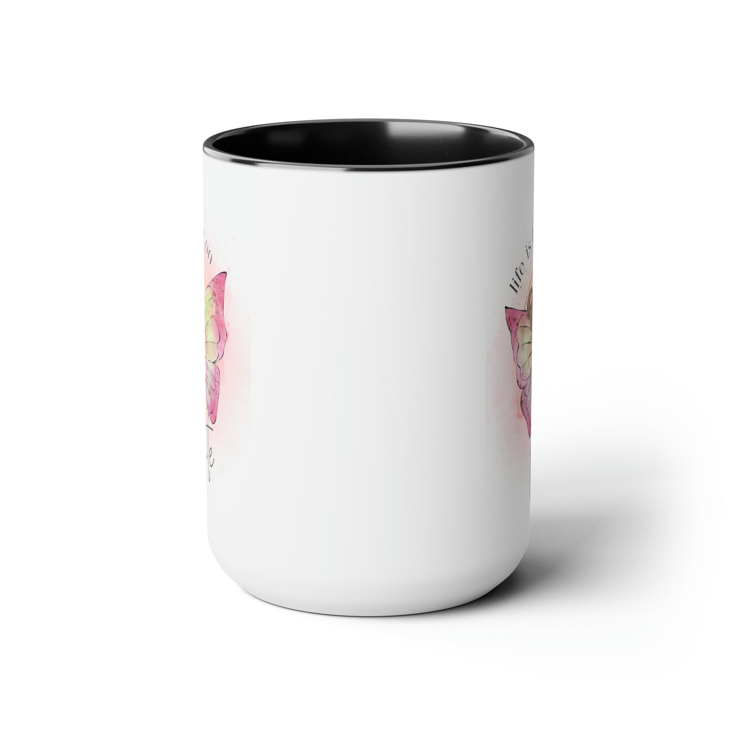 Two-Tone Coffee Mugs - Young Ballerina With Butterfly Wings