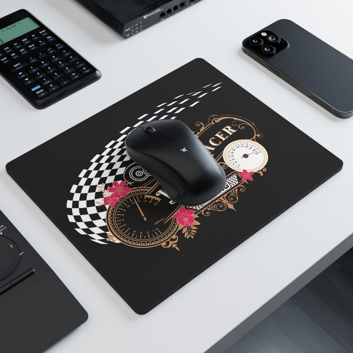 Mouse Pad for Women Car Racers on desk