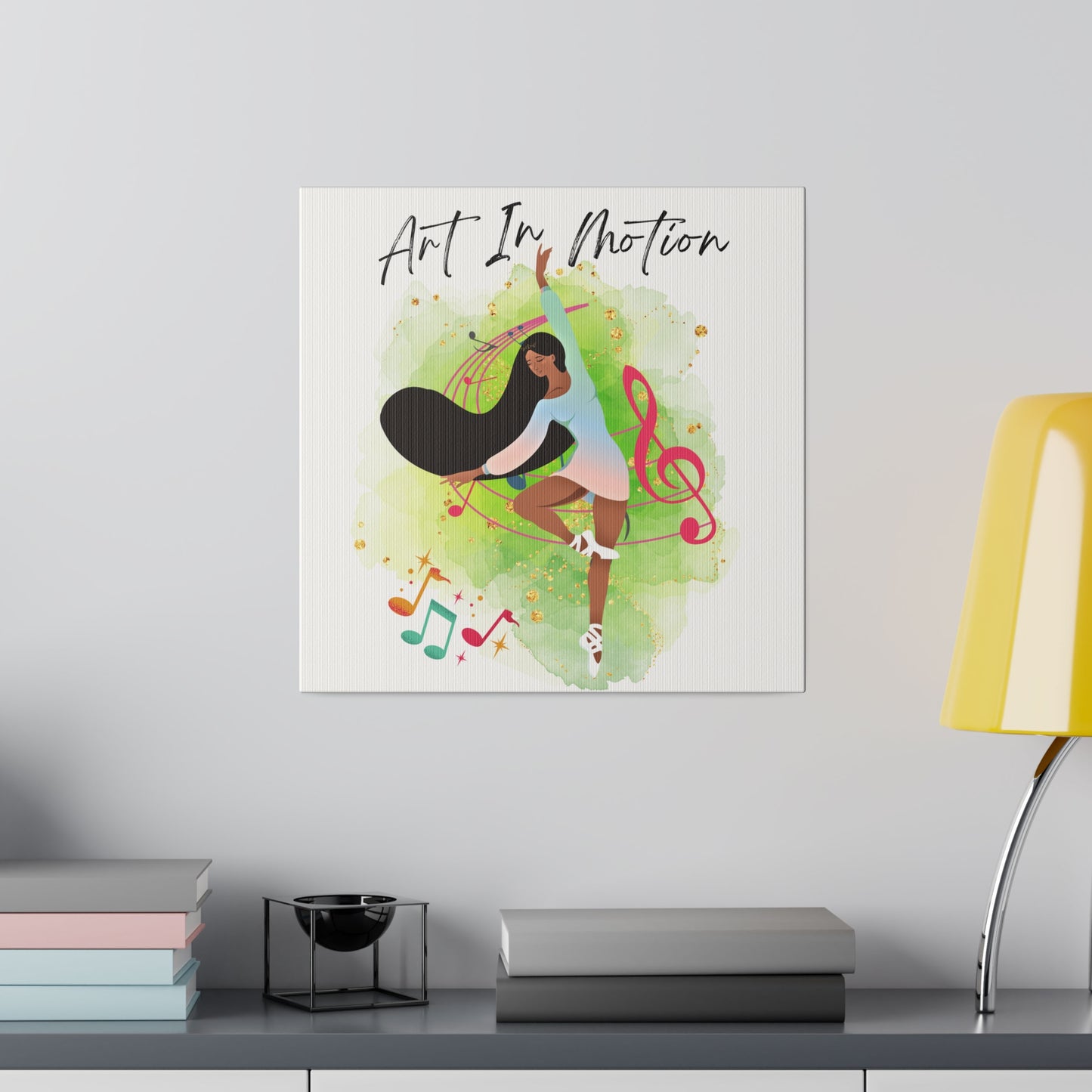 Matte Canvas Print - Art In Motion - White background