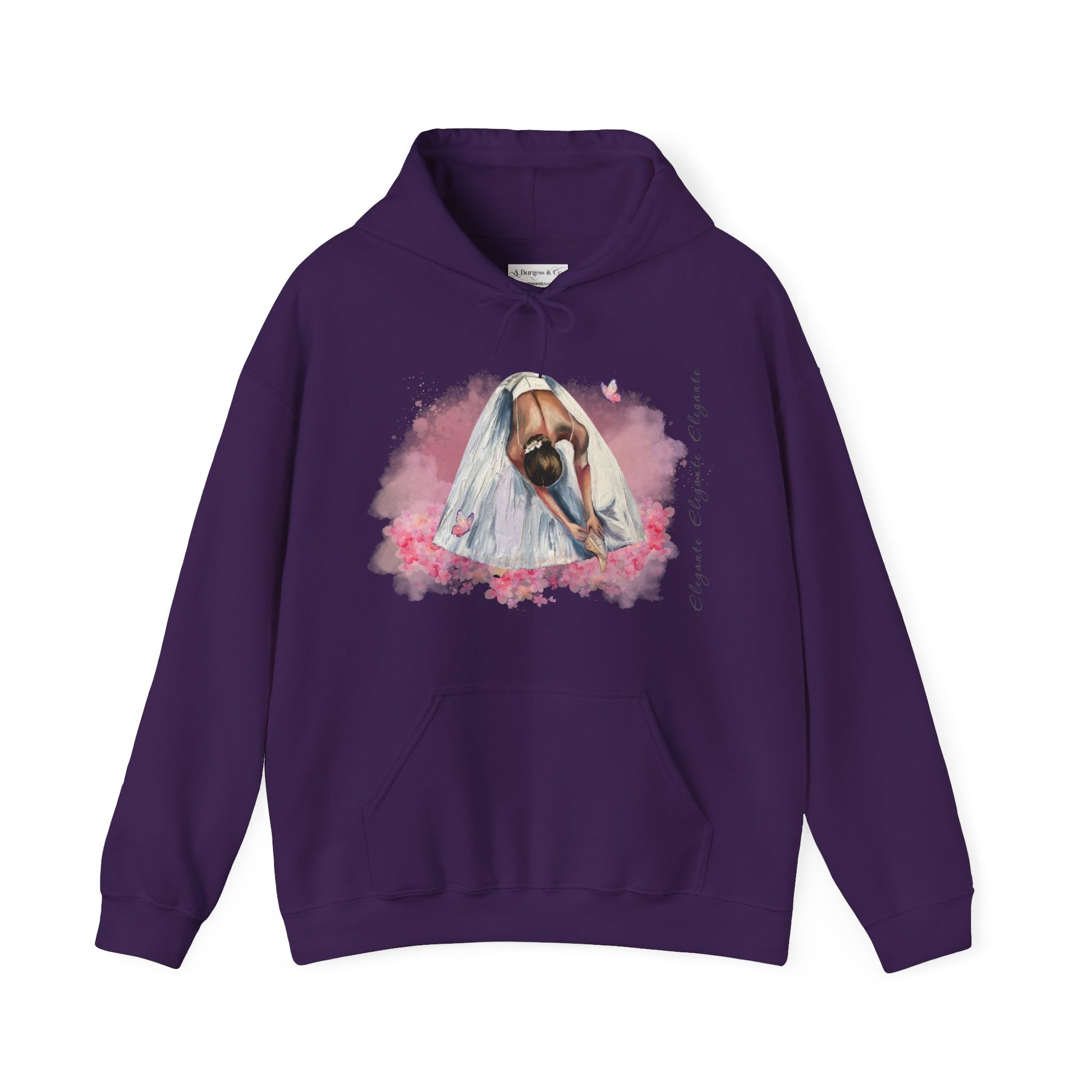 Hooded Sweatshirt - Ballerina Dancer - purple
