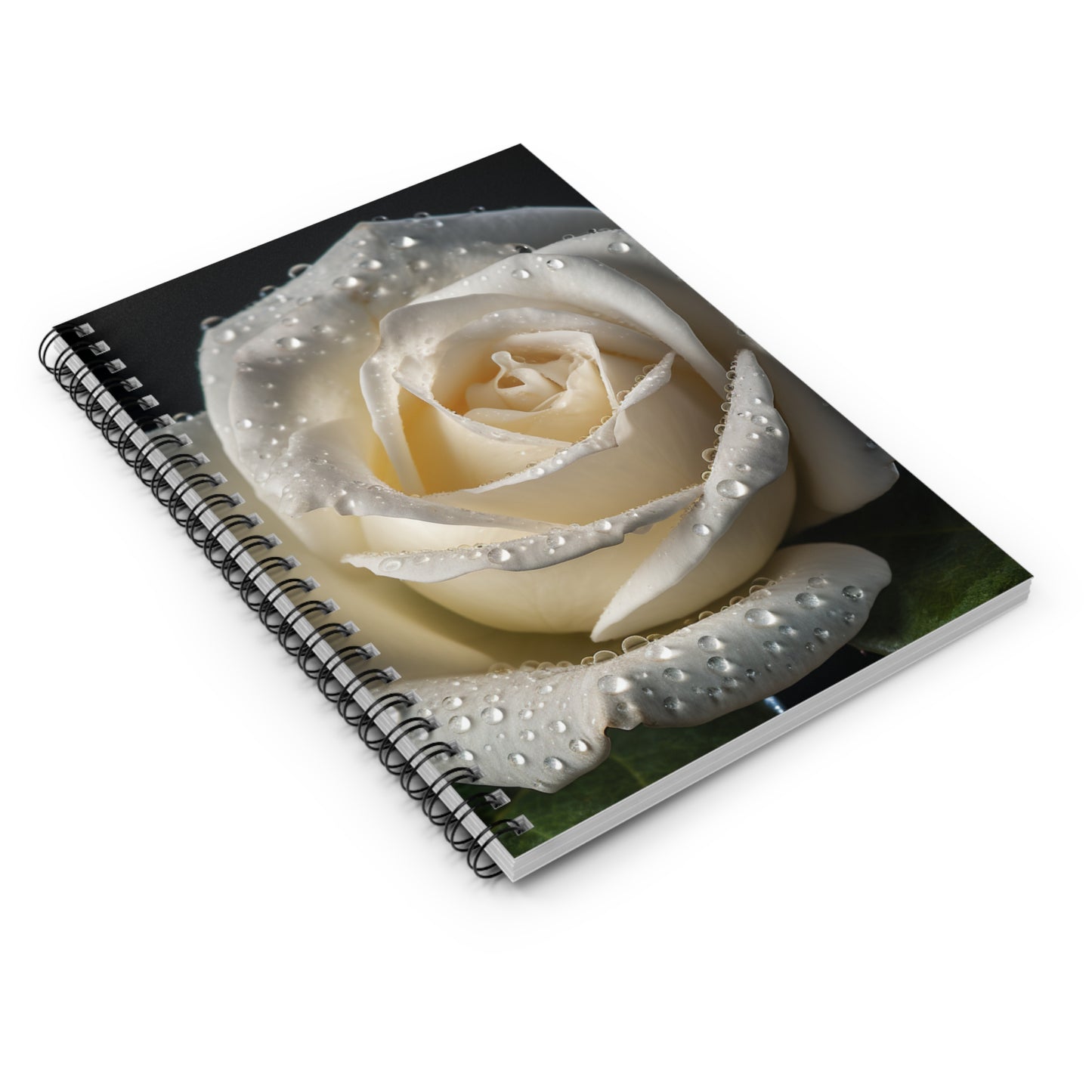 Spiral Notebook - Ruled Line - White Rose cover