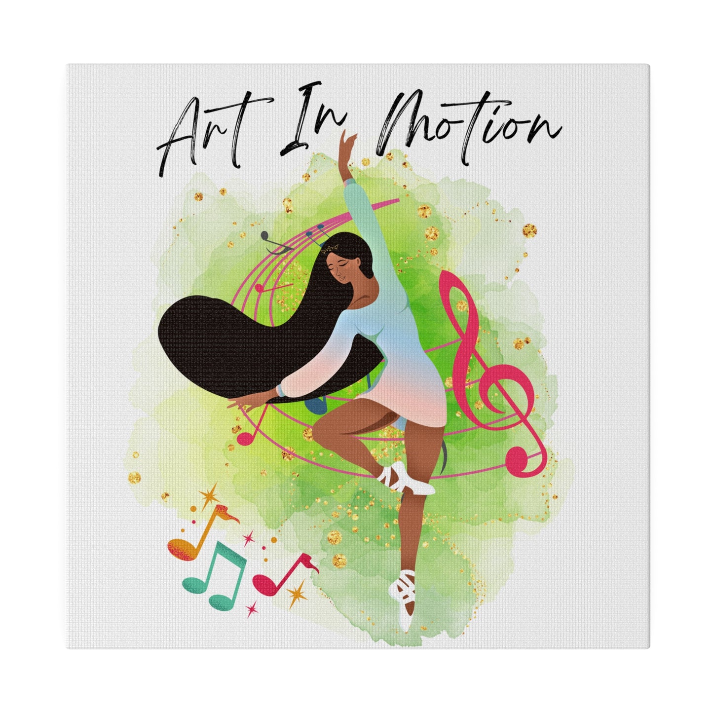 Matte Canvas Print - Art In Motion - White background