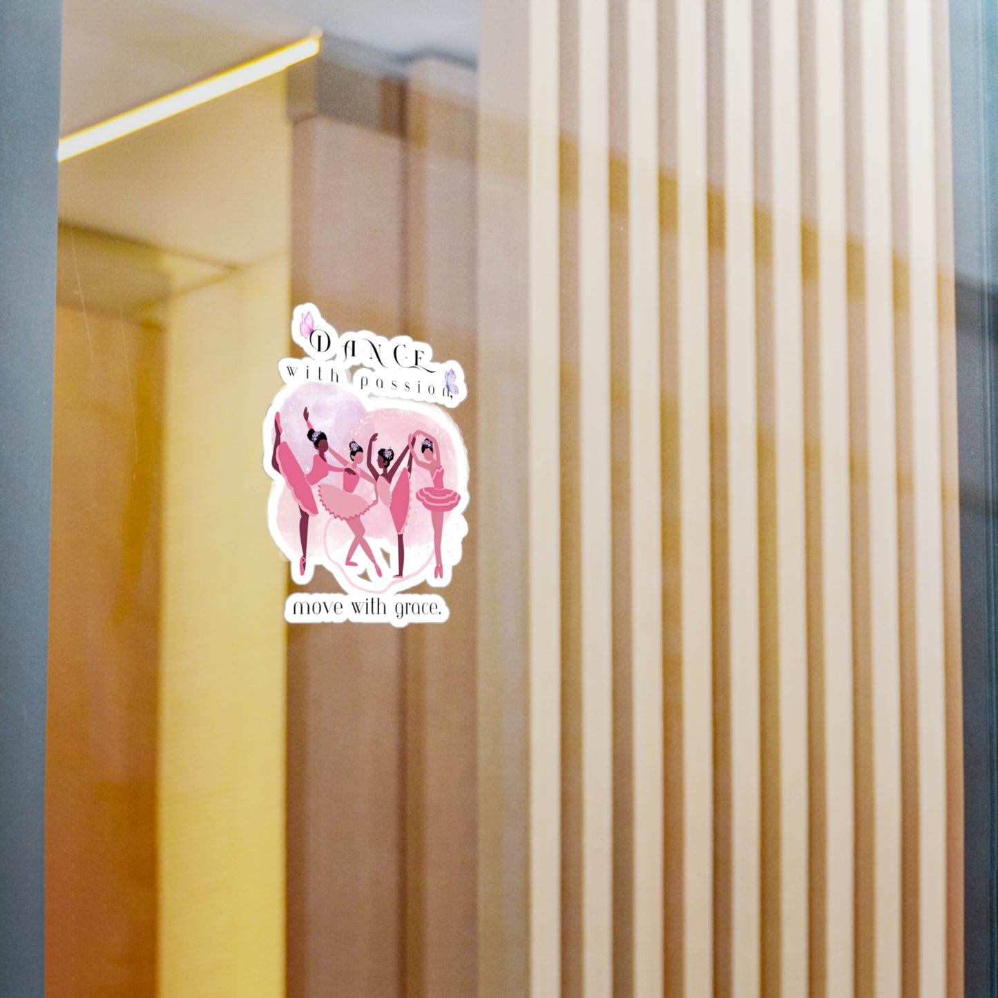 "Dance with Passion, Move with Grace" Kiss-Cut Vinyl Stickers: Elevate Your Dance Gear