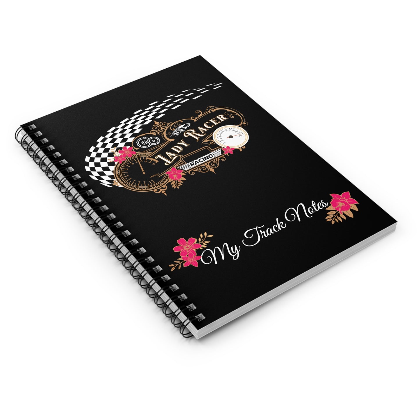 Spiral Notebook - Ruled Line - Lady Racer