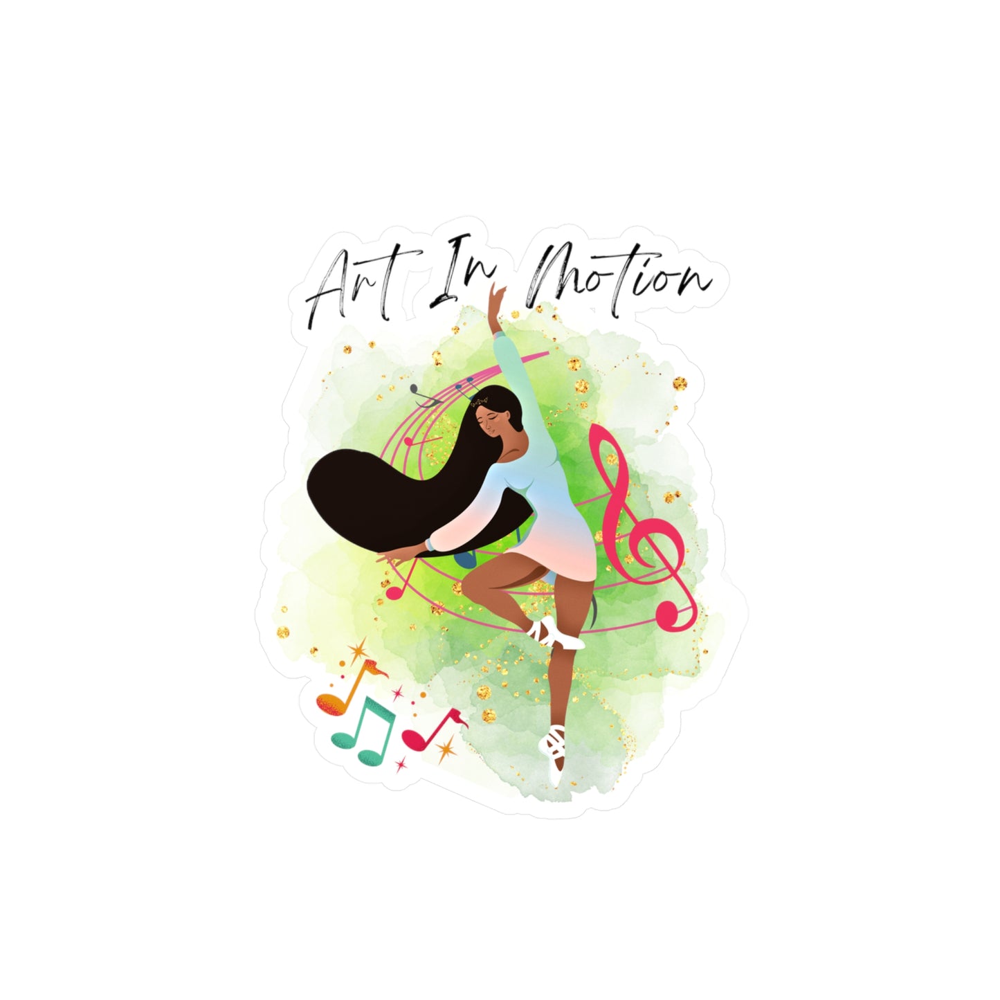 Art in Motion Vinyl Stickers: Perfect for Dancers - Kiss-Cut Vinyl Decals