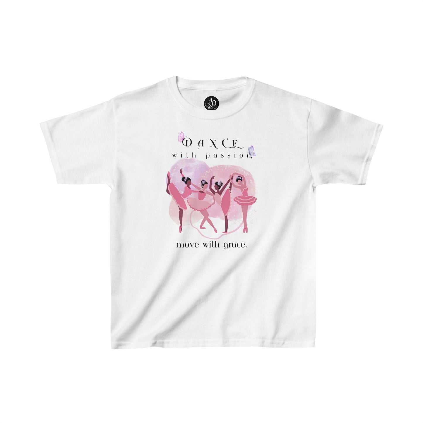 Kids Heavy Cotton™ Tee - Dance with passion - white