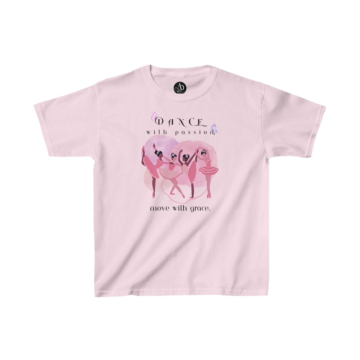 Kids Heavy Cotton™ Tee - Dance with passion - pink