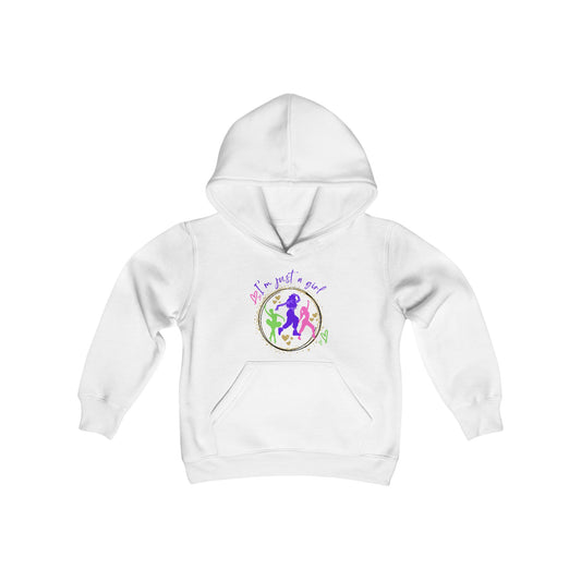 Youth Heavy Blend Hooded Sweatshirt for Dancers - I'm Just A Girl Who Loves To Dance -