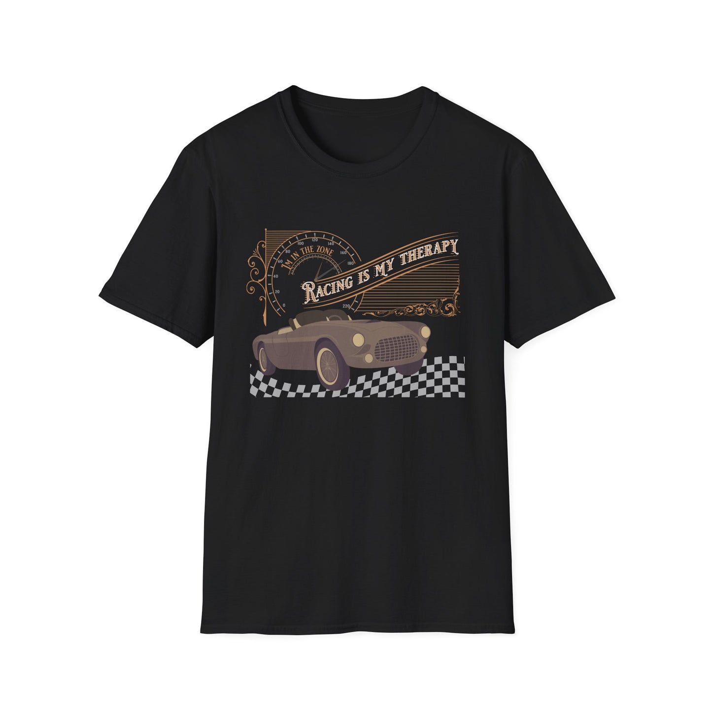 Unisex Softstyle T-Shirt - Racing is my therapy