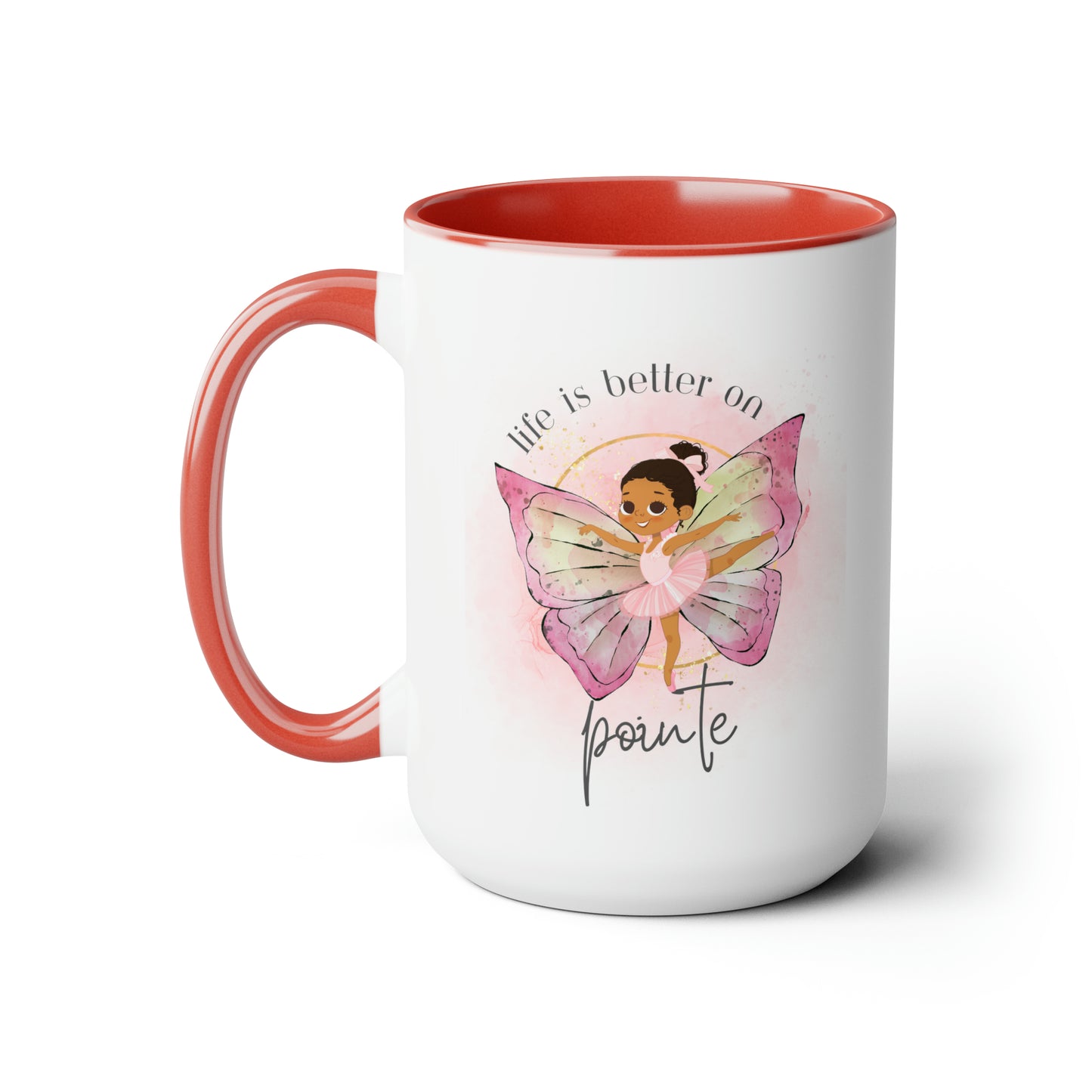 Two-Tone Coffee Mugs - Young Ballerina - Life is better on pointe