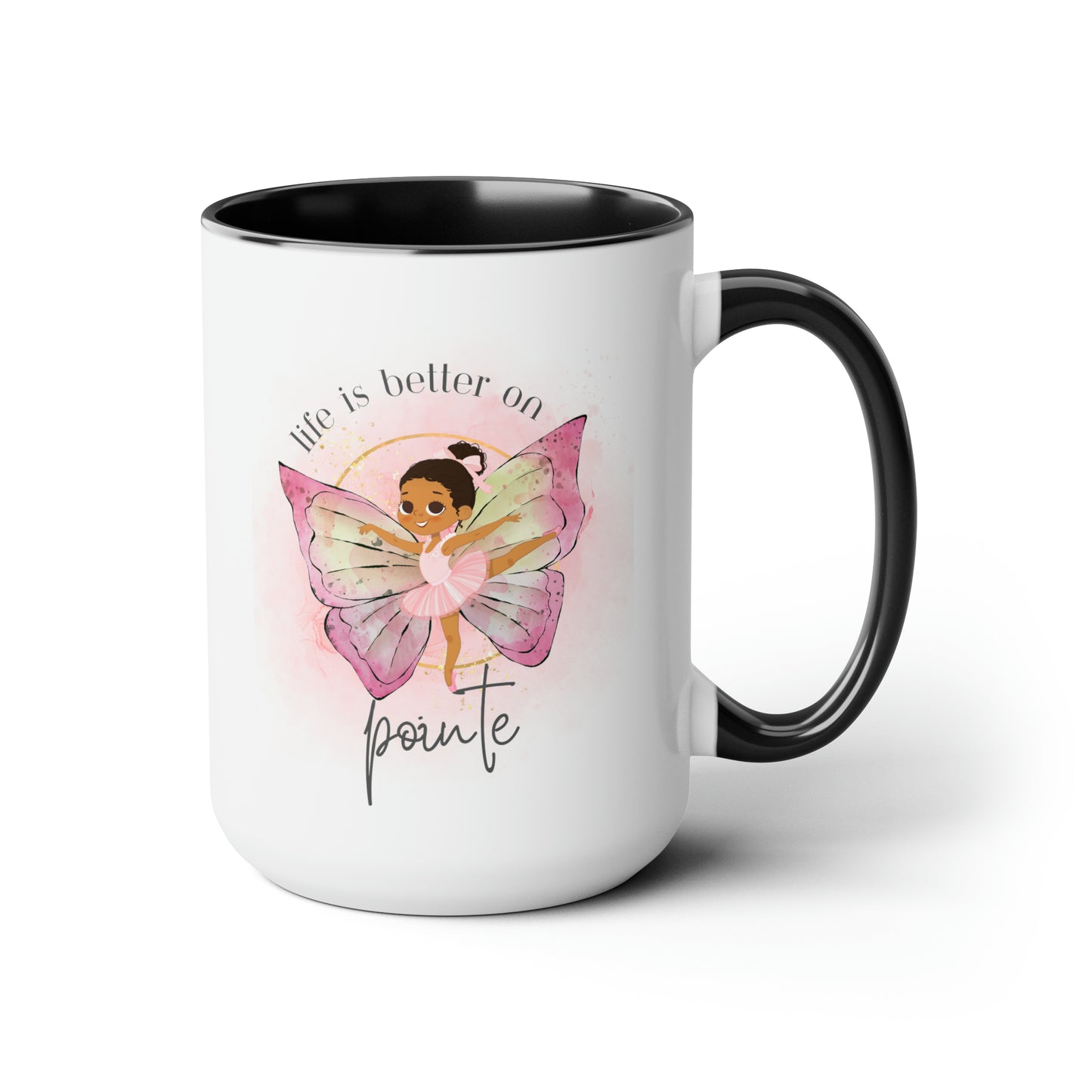 Two-Tone Coffee Mugs - Young Ballerina - Life is better on pointe