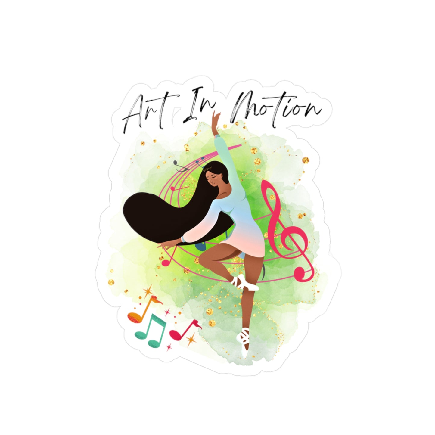 Art in Motion Vinyl Stickers: Perfect for Dancers - Kiss-Cut Vinyl Decals