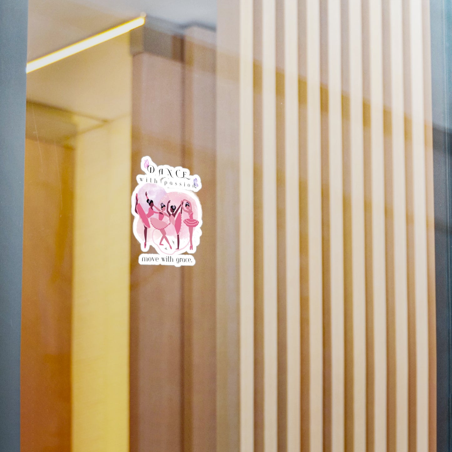 "Dance with Passion, Move with Grace" Kiss-Cut Vinyl Stickers: Elevate Your Dance Gear
