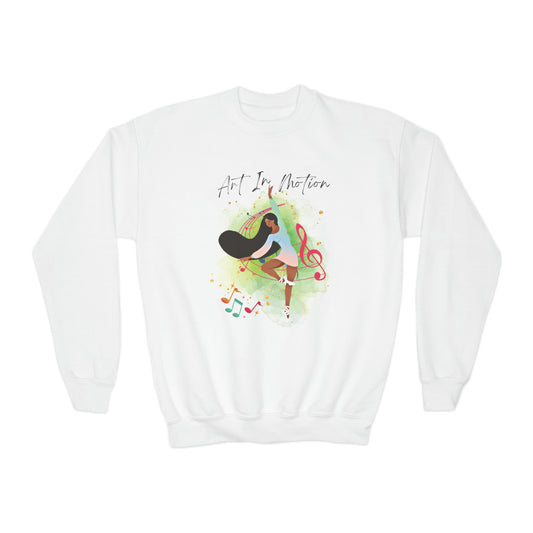 Youth Crewneck Sweatshirt - Art In Motion Ballerina