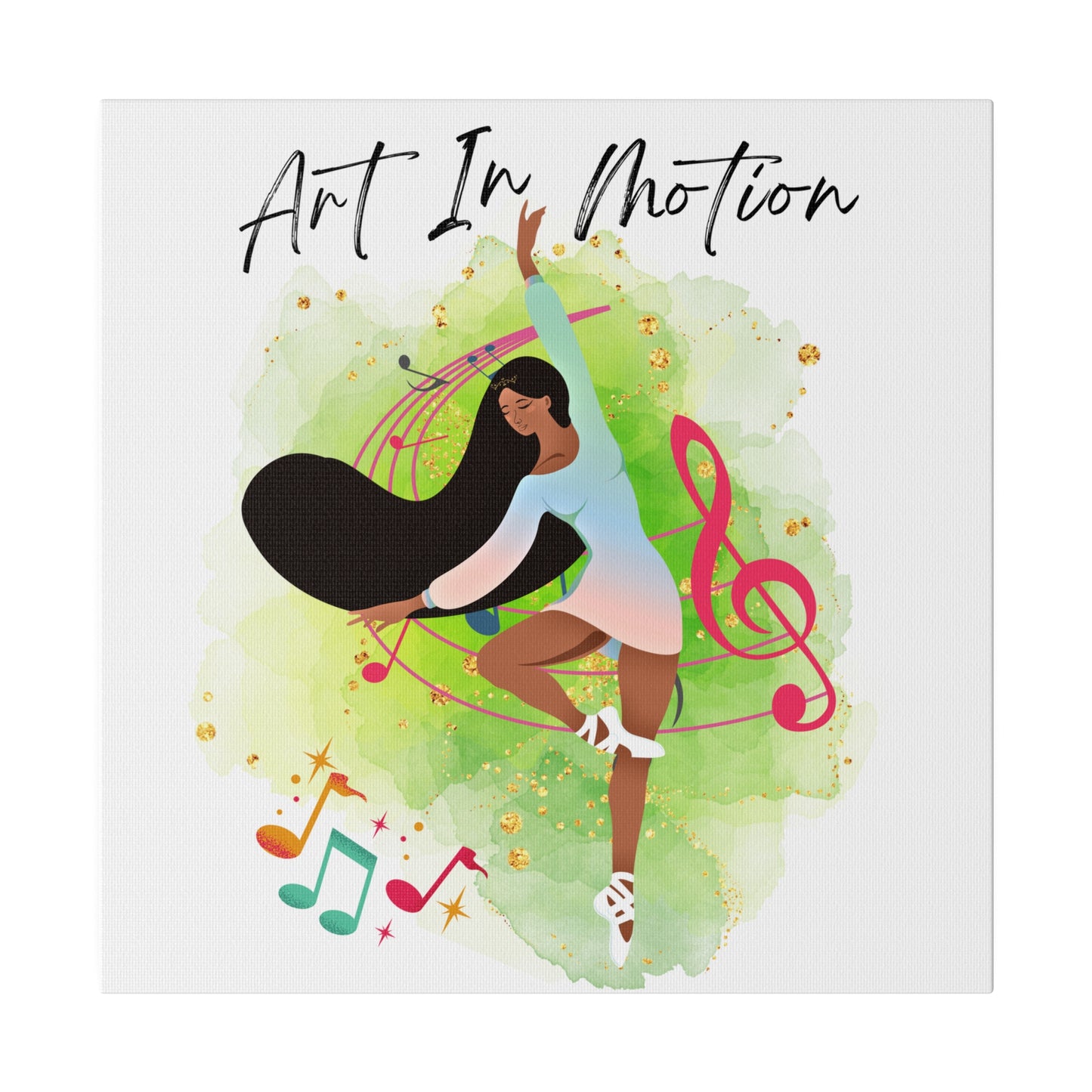 Matte Canvas Print - Art In Motion - White background