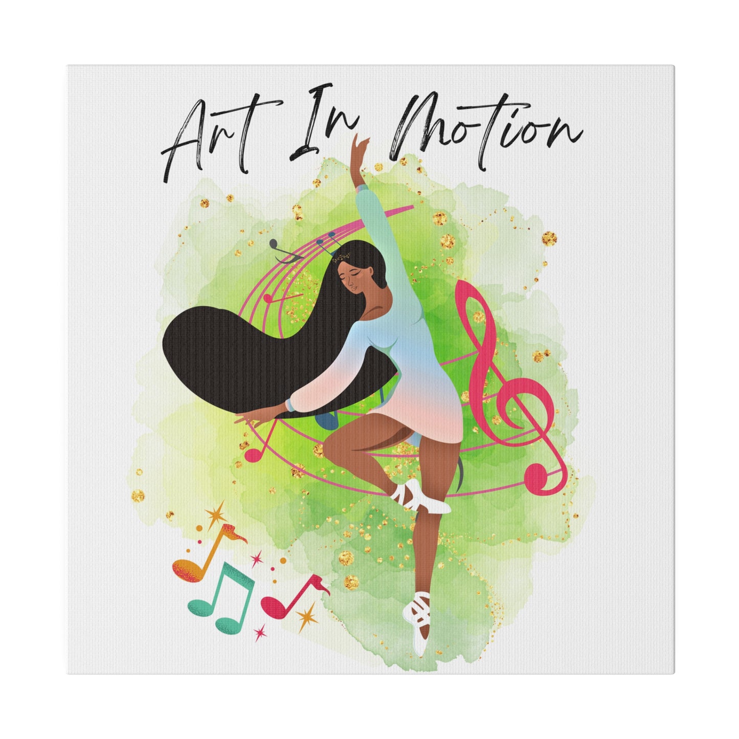 Matte Canvas Print - Art In Motion - White background
