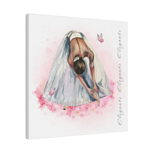 Matte Canvas Print - Ballerina Dancer white background