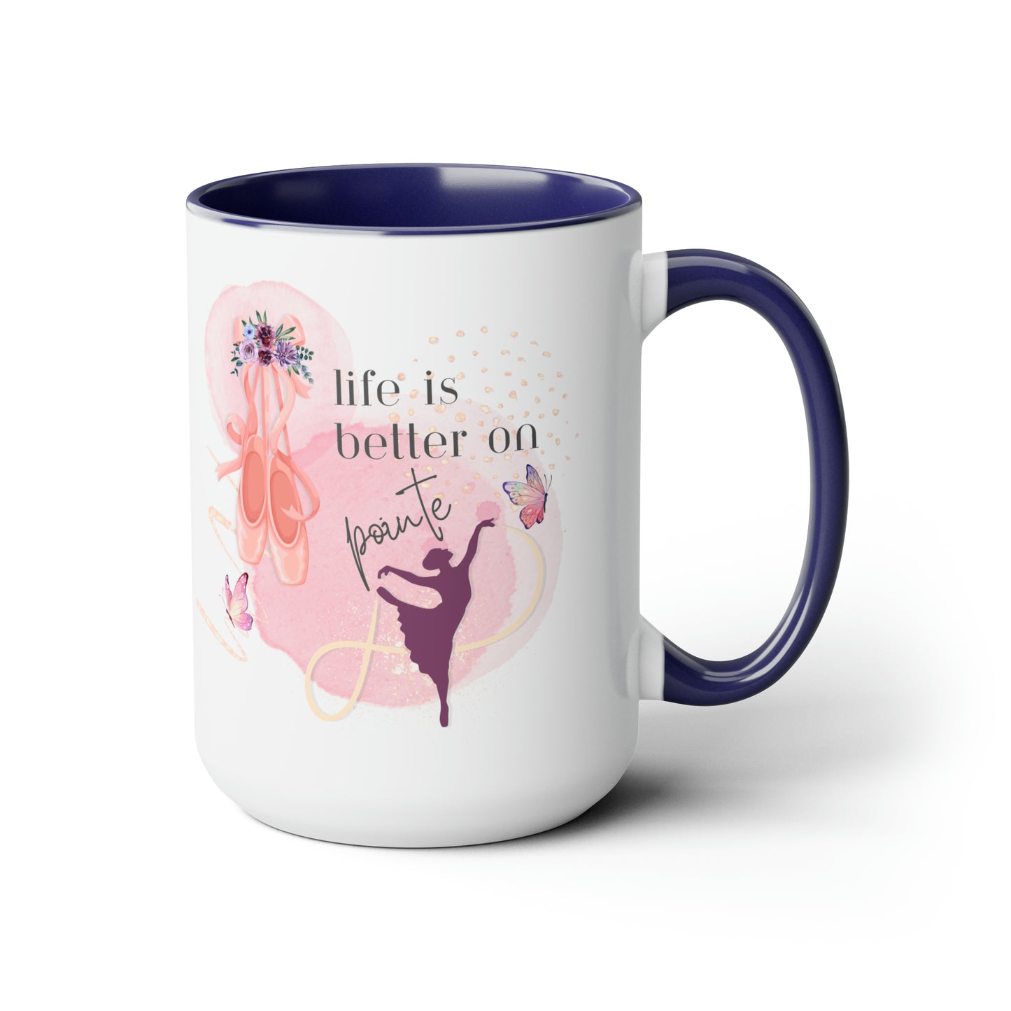 Two-Tone Coffee Mugs- Ballerina - Life is better on pointe