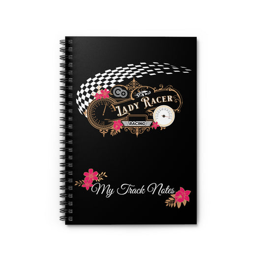 Spiral Notebook - Ruled Line - Lady Racer