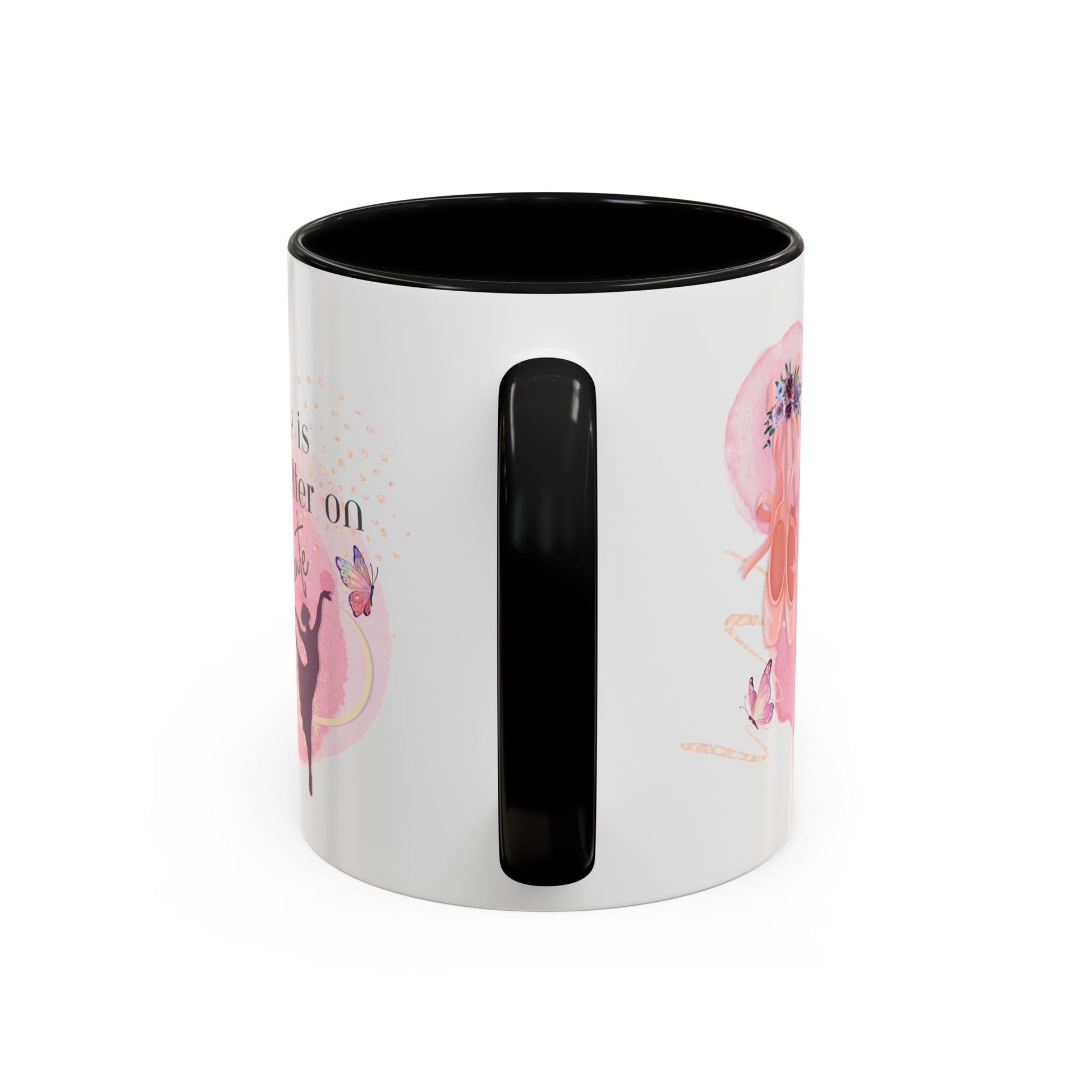 Accent Coffee Mug (11, 15oz) Life is Better on Pointe Ballerina - aburgessandco.com