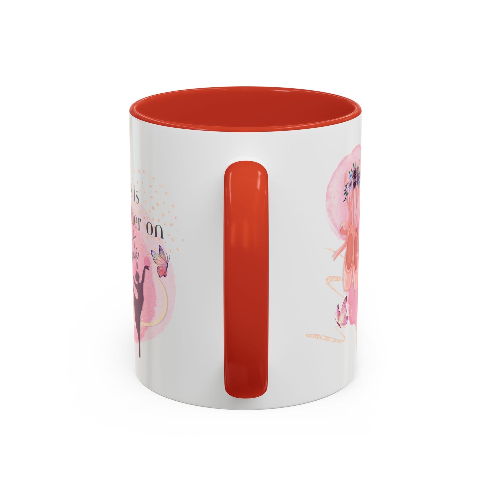 Accent Coffee Mug (11, 15oz) Life is Better on Pointe Ballerina - aburgessandco.com