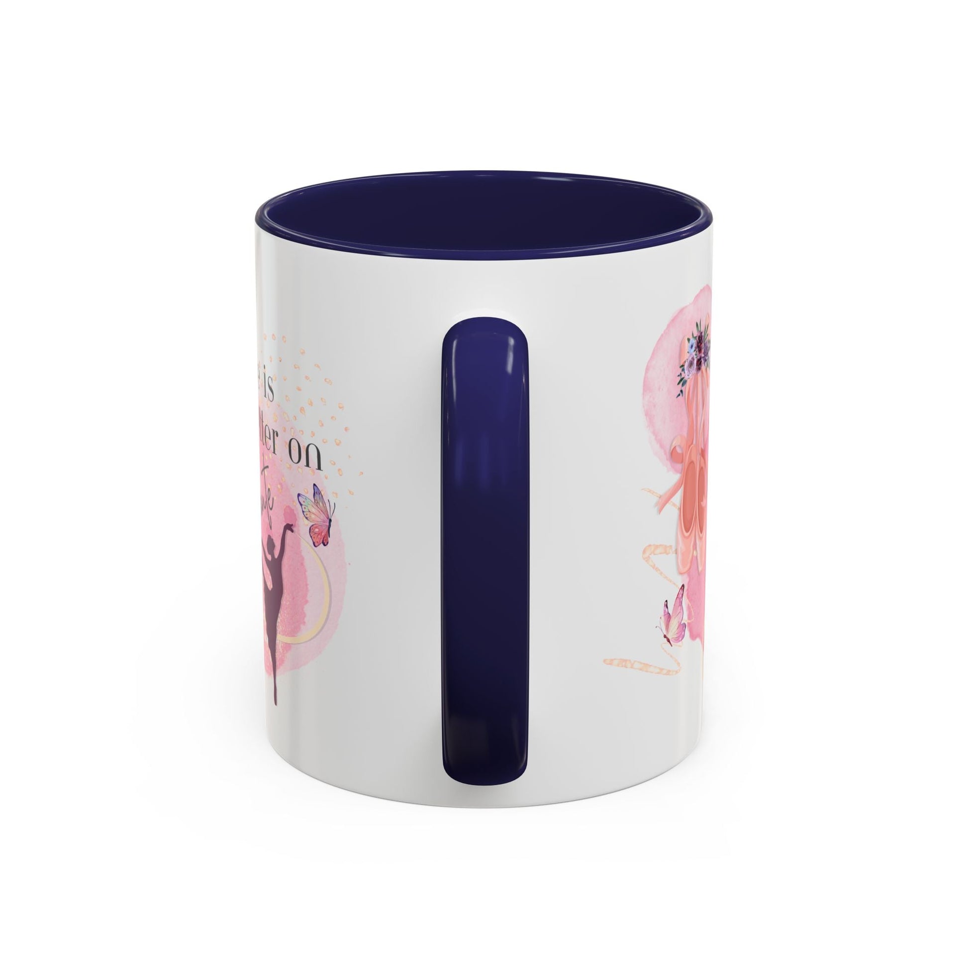 Accent Coffee Mug (11, 15oz) Life is Better on Pointe Ballerina - aburgessandco.com