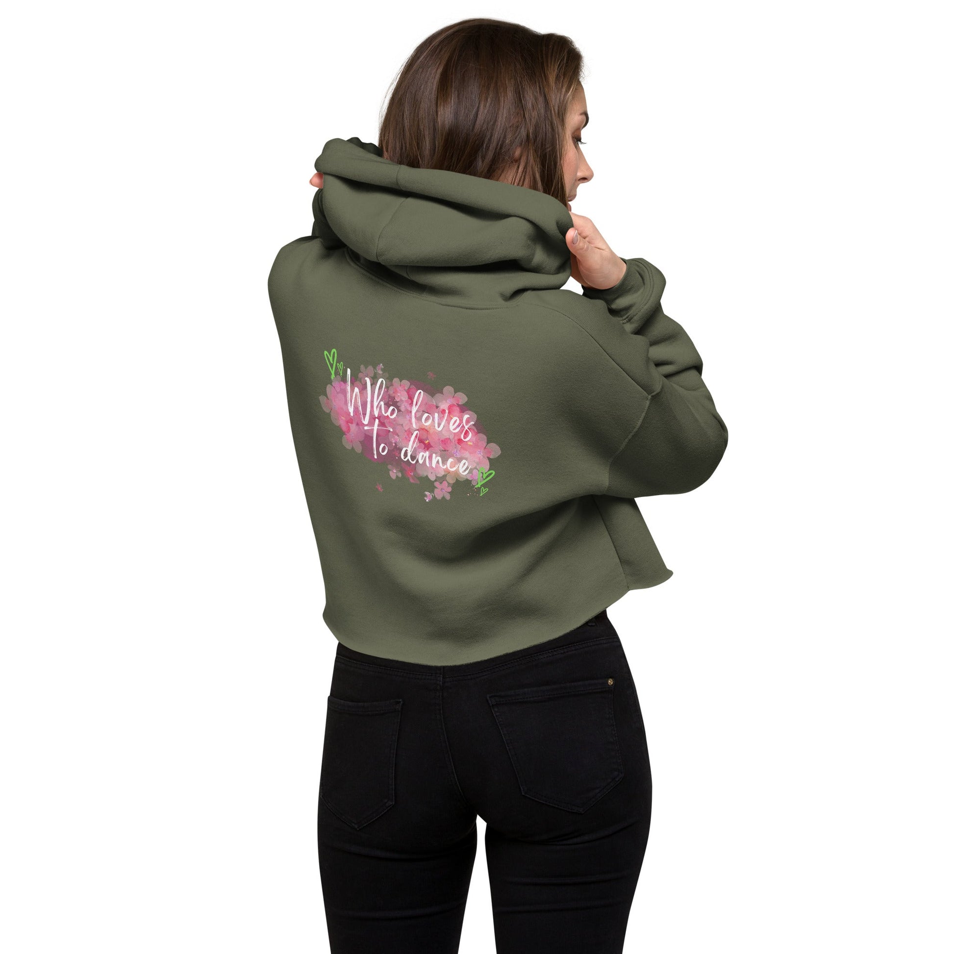 Crop Hoodie, Bold & Chic: I'm Just a Girl Who Loves To Dance - aburgessandco.com