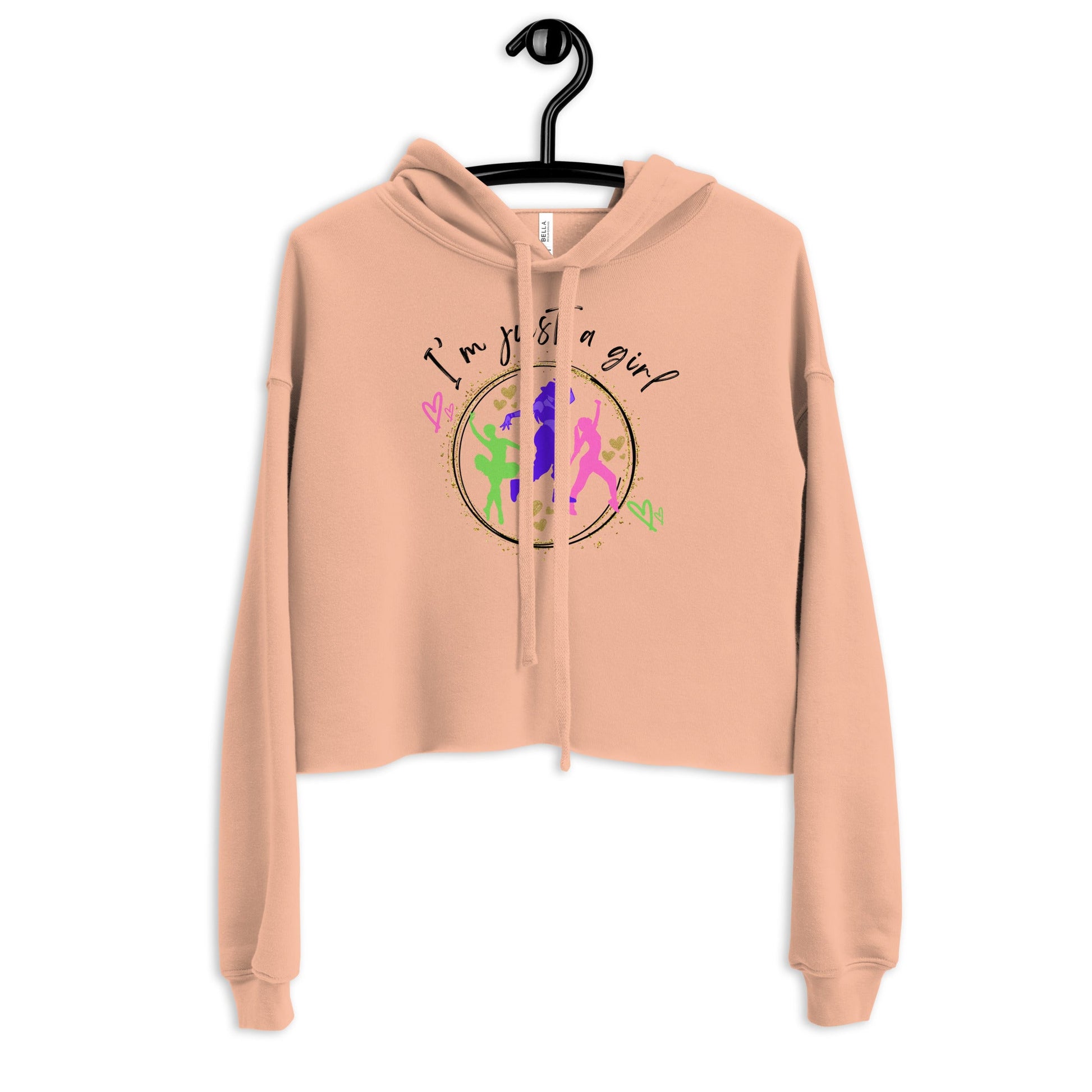 Crop Hoodie, Dance in Style: I'm just a girl who loves to dance - aburgessandco.com