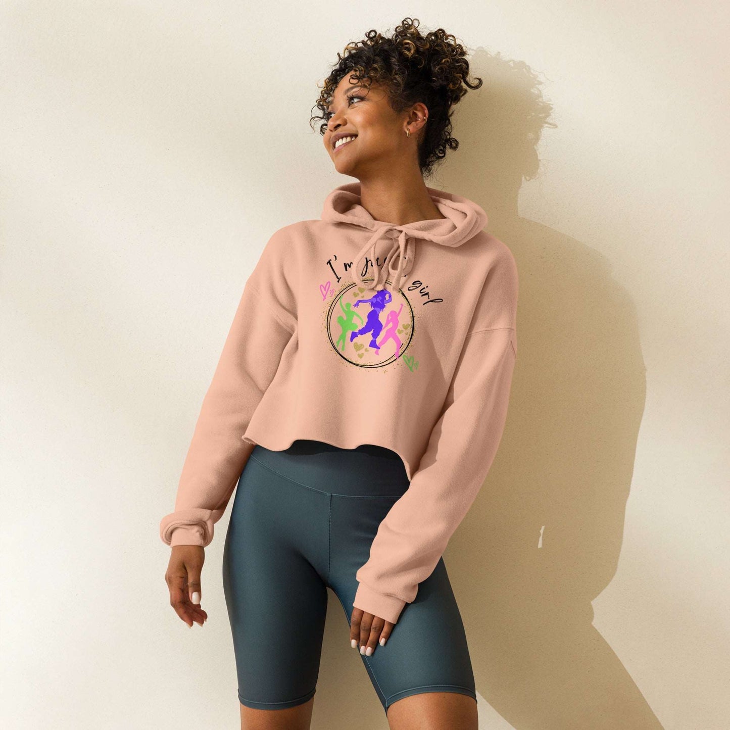 Crop Hoodie, Dance in Style: I'm just a girl who loves to dance - aburgessandco.com