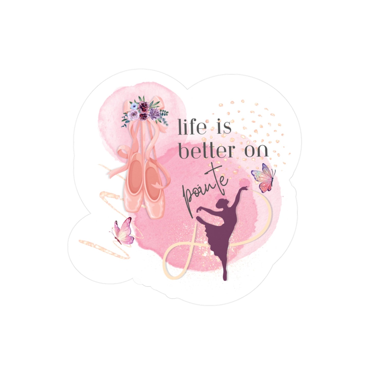Kiss - Cut Vinyl Decals For Dancers - Life Is Better On Pointe - aburgessandco.com