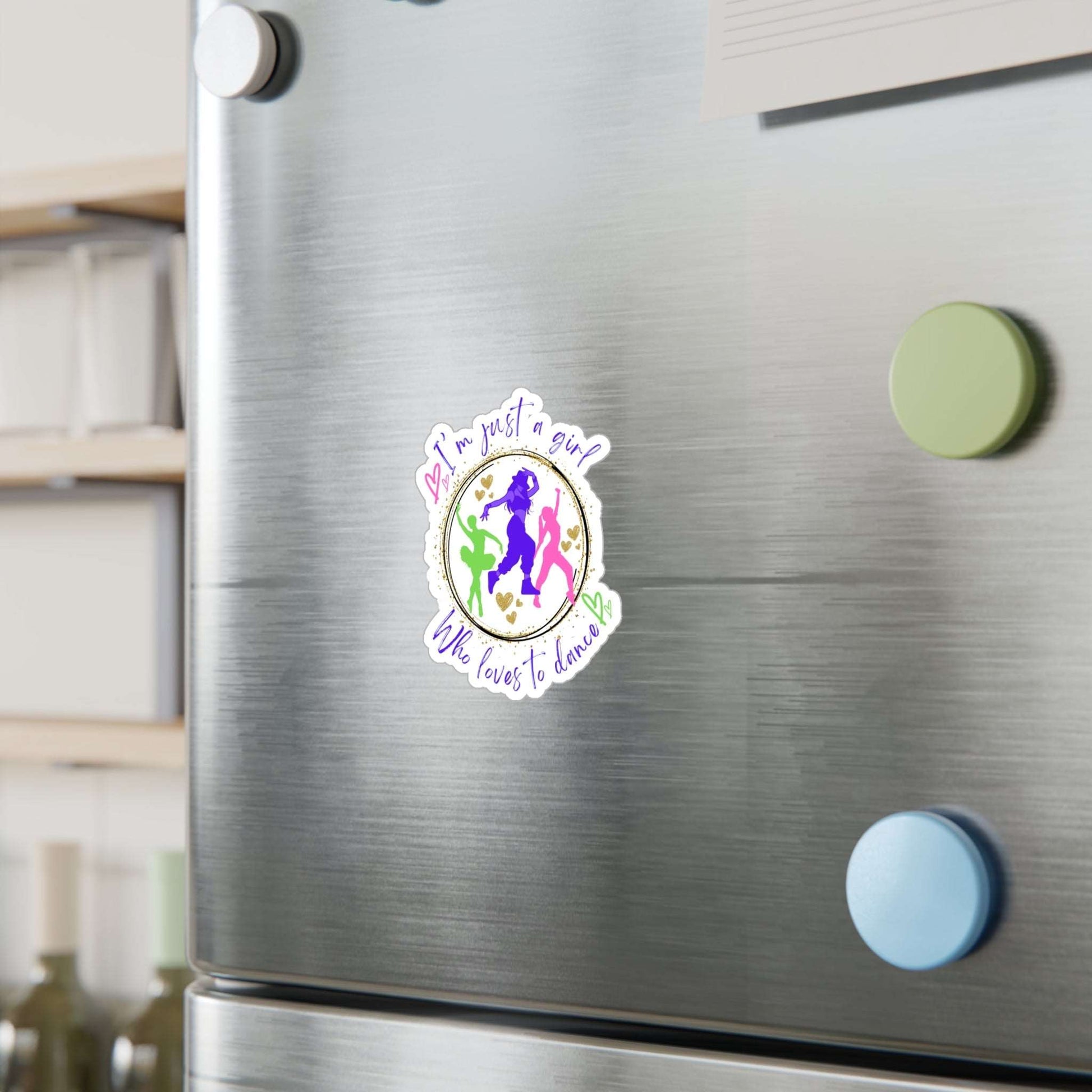 Kiss Cut Vinyl Stickers: A Perfect Dance Accessory "I'm Just a Girl Who Loves to Dance" - aburgessandco.com